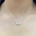 14K White Gold 1.52ct natural CE diamonds necklace F-G ,SI1 DP027 IGJJ