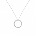 14K White Gold Circle of Love/Life Diamond Pendant Necklace – 1.52CT INJJ