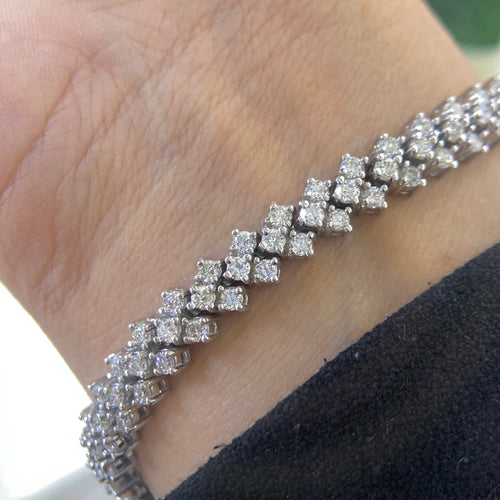 14K White Gold Diamond Bracelet with 6.15CT Diamonds DB0066 NT