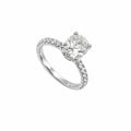 Certified 14K White Gold Oval Diamond Hidden Halo Engagement Ring – 1.48CT G/VS2
