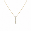 14K Yellow Gold Diamond Pendant Necklace – 2.20 CT Total Diamonds IIJJ