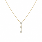14K Yellow Gold Diamond Pendant Necklace – 2.20 CT Total Diamonds IIJJ