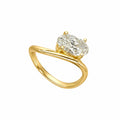 18K Yellow Gold East-West Oval Diamond Ring – 1.50CT  DR092 GZJJ