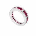 18K White Gold Ruby & Diamond  Ring – 3.55 CT Rubies & 1.05 CT Diamonds RDR019 GGNJ