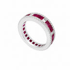 18K White Gold Ruby & Diamond  Ring – 3.55 CT Rubies & 1.05 CT Diamonds RDR019 GGNJ