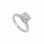 14K White Gold 2.39ct Clarity Enhanced Round Diamond Ring RDER022 AJJJ