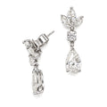 14K White Gold 3.51 CT Diamond Marquise, Round & Pear Earrings DIER059 ZTJJ