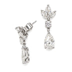 14K White Gold 3.51 CT Diamond Marquise, Round & Pear Earrings DIER059 ZTJJ