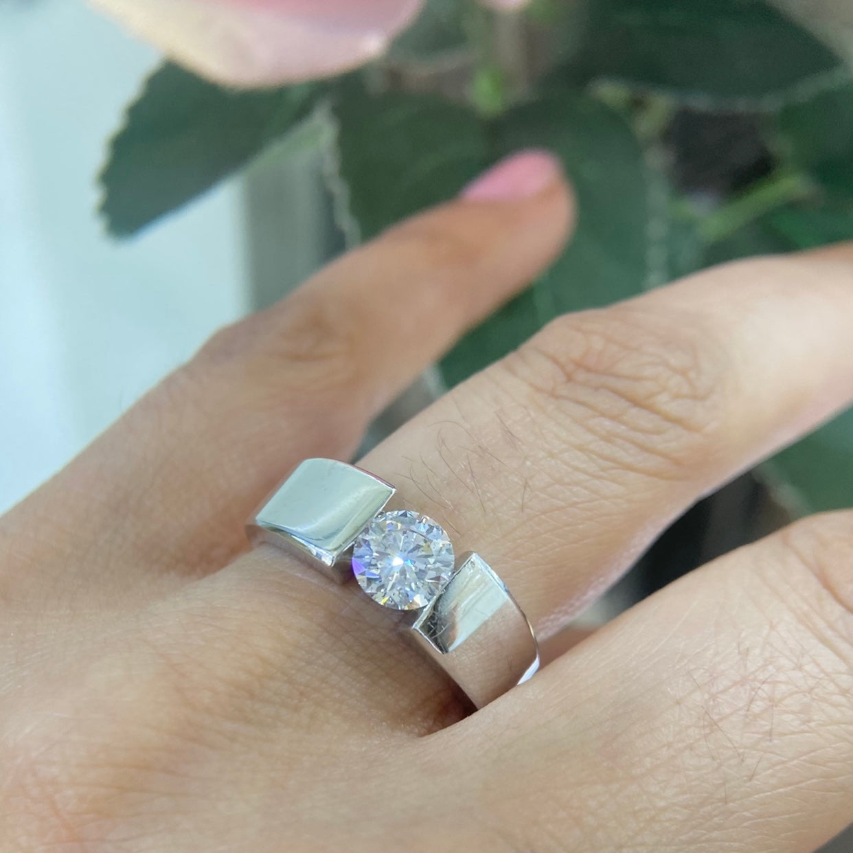 14K White Gold 1.08CT CE Diamond Ring  DR028 GTJJ
