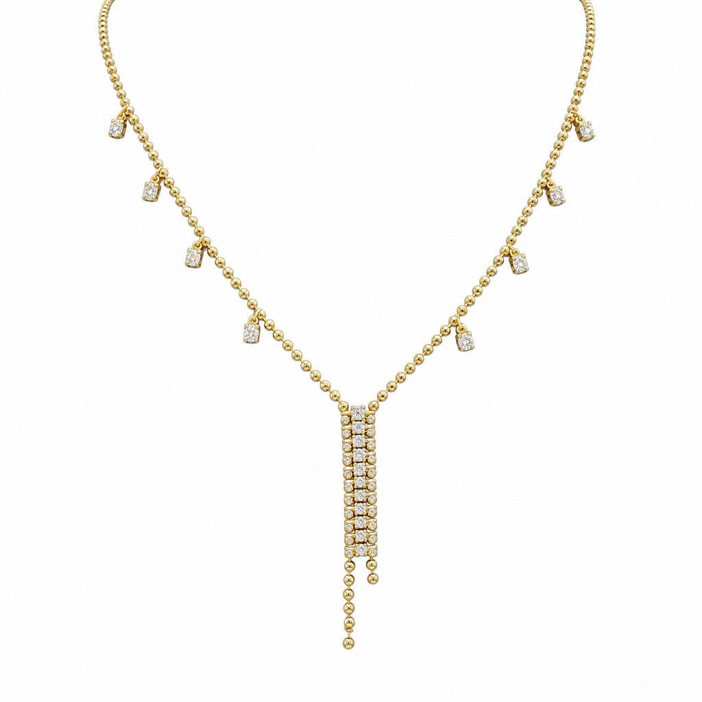 14K Yellow Gold 1.02 CT Diamond Necklace – 18” KVN00265-004