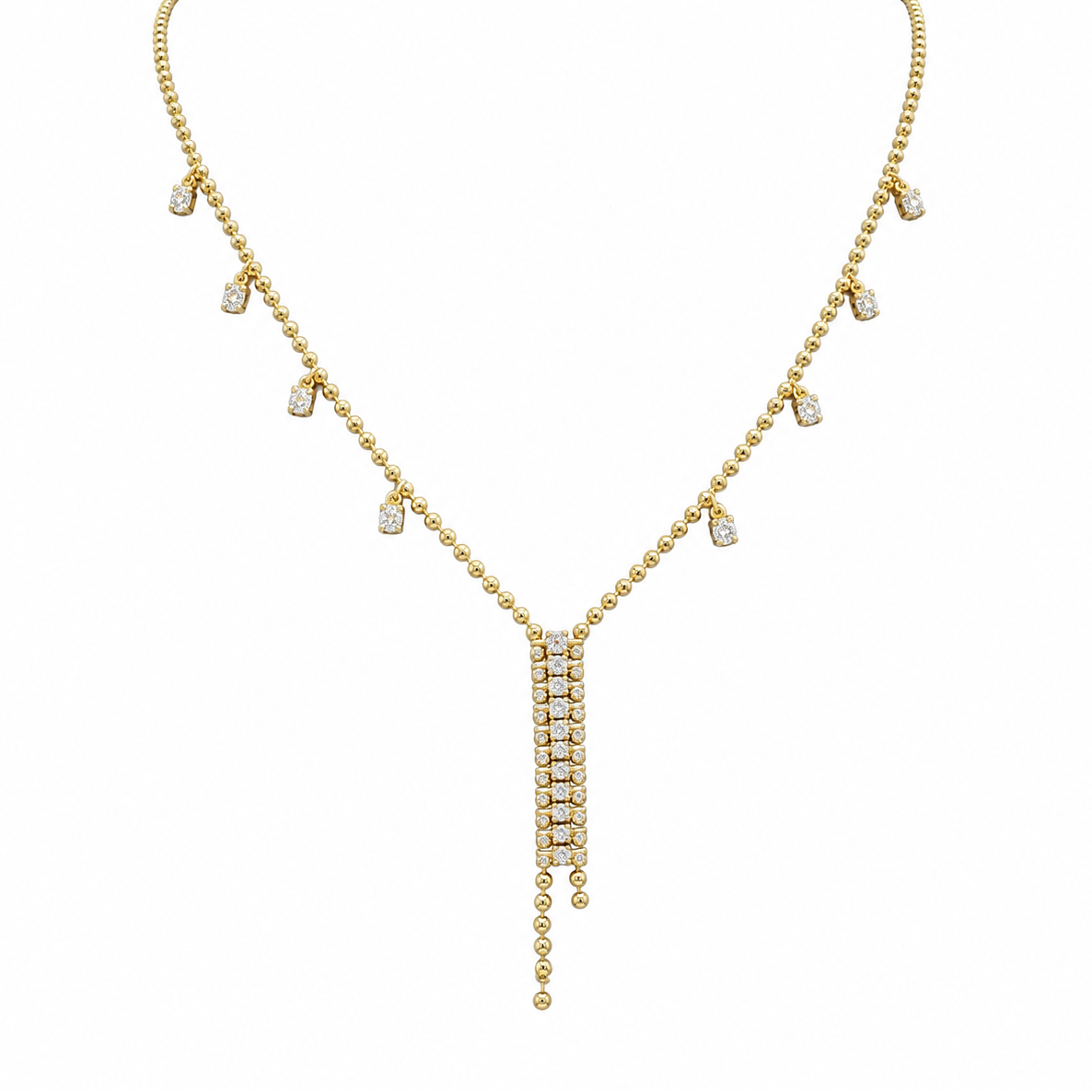 14K Yellow Gold 1.02 CT Diamond Necklace – 18” KVN00265-004