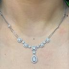 14K White Gold 1.61ct Diamonds Necklace NK112595-002 , ISSJ