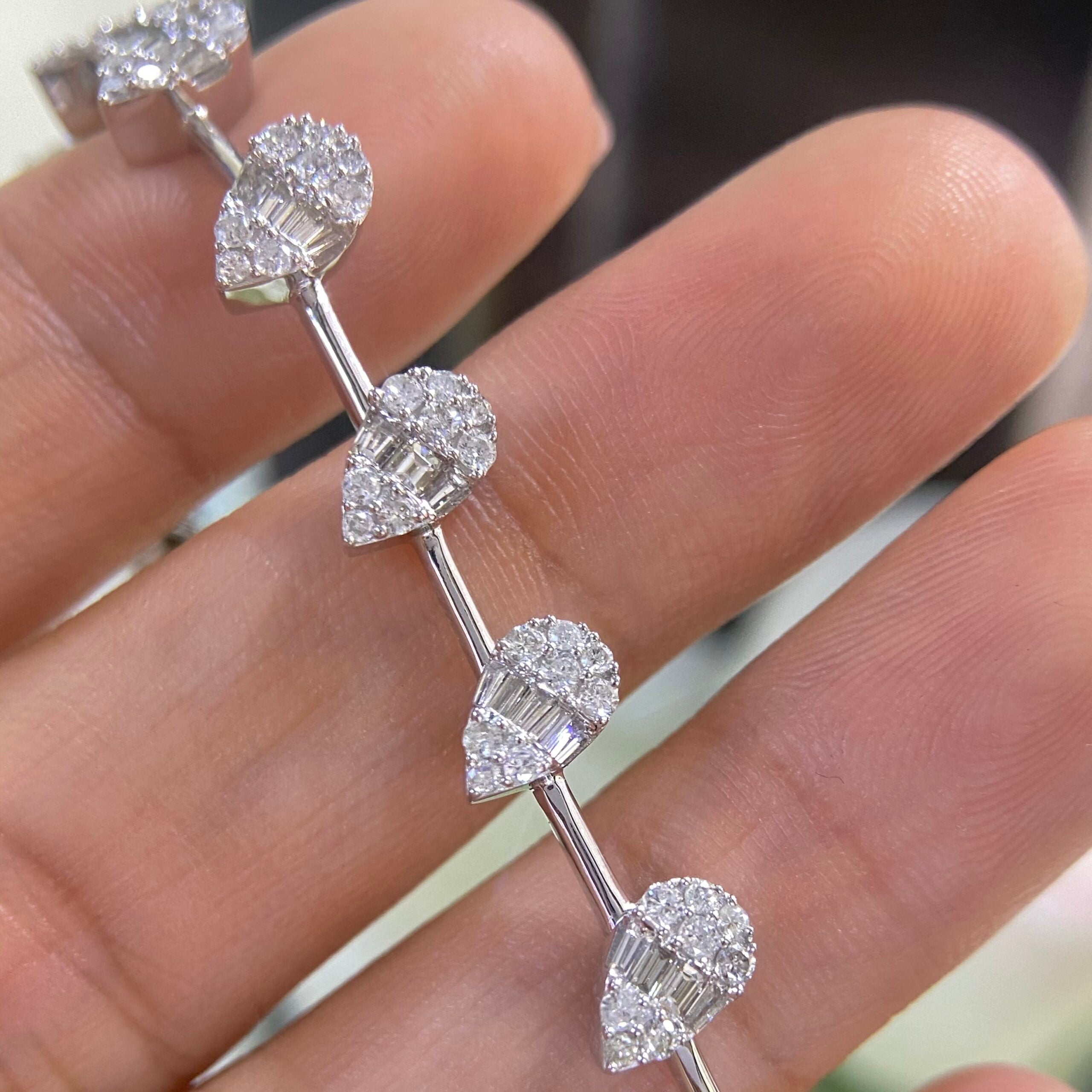 14K White Gold 2.65ct Diamond Bracelet SI F-G DB081 ISEJ