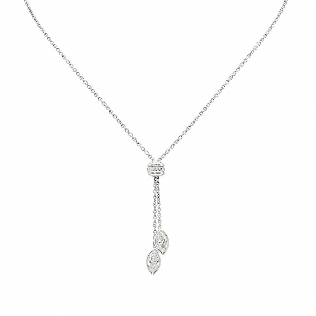 18K White Gold 1.72 CT Diamond Pendant Necklace – 20” | 1.5” Pendant DN0045 NGJJ
