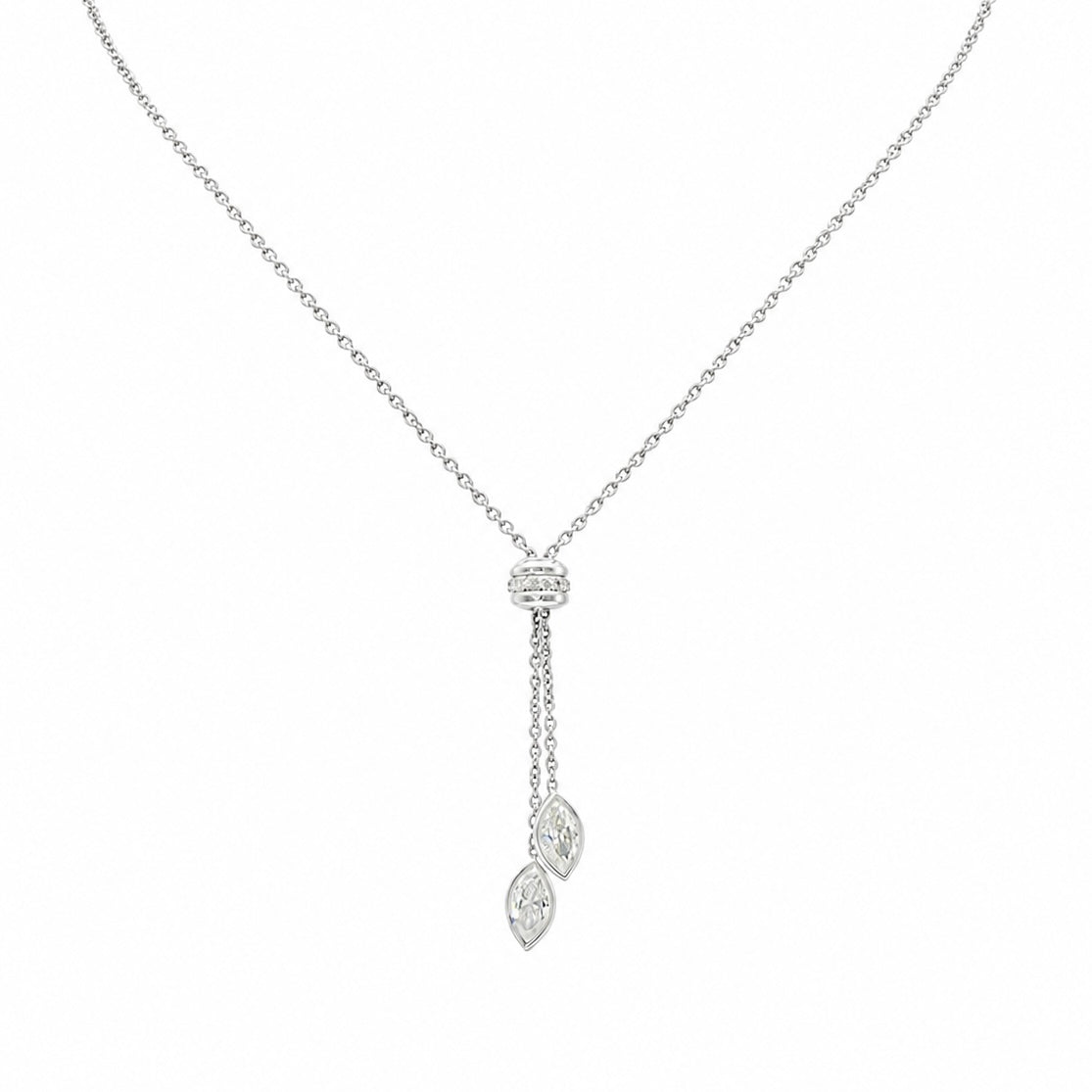 18K White Gold 1.72 CT Diamond Pendant Necklace – 20” | 1.5” Pendant DN0045 NGJJ