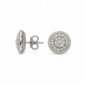 18K White Gold 3.15 Ct Round Diamond Earrings