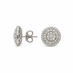 18K White Gold 3.15 Ct Round Diamond Earrings