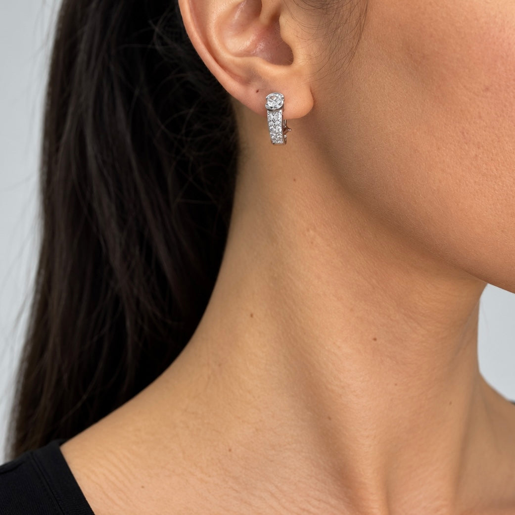 14K White Gold 1.65 Ct Diamond Earrings