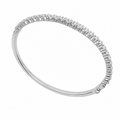 14K White Gold 2.48CT Diamond Bangle Bracelet DBAN032 GJJJ