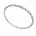 14K White Gold 2.48CT Diamond Bangle Bracelet DBAN032 GJJJ