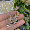 18K Yellow Gold Natural Diamond Floral Earrings – 1.88CT | DIER00129
