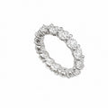 14K White Gold 4.60CT Round Diamond Eternity Band Ring WB005 ASJJ