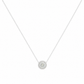 14K White Gold Round Diamond Pendant Necklace – 1.30 CT DP001 GTJJ