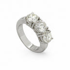 Platinum 2.55CT Round Diamond Three-Stone Ring WB226