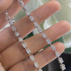 14K White Gold Necklace 2.19ct in Baguettes & 0.37ct Round cut diamonds NE0110-009 ,NITJ