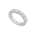 18K White Gold 5.51CT Asscher Cut Diamond Eternity Band Ring DWB005 TSTJ