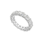 18K White Gold 5.51CT Asscher Cut Diamond Eternity Band Ring DWB005 TSTJ