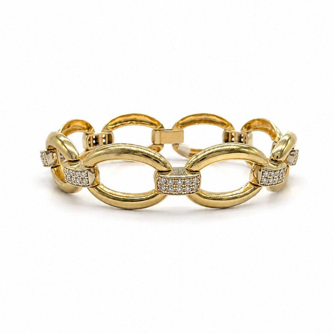 14K Yellow Gold 0.80 CT Diamond Bracelet DB054 IZJJ