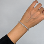 14K White Gold 9.26 Ct Natural Diamond Tennis Bracelet – 8 Inches
