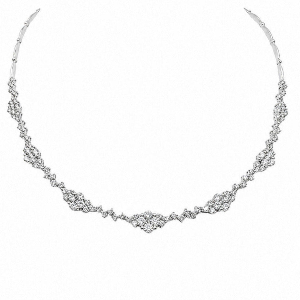 14K White Gold Diamond Necklace – 4.53ct Diamonds DN017 AJJJ
