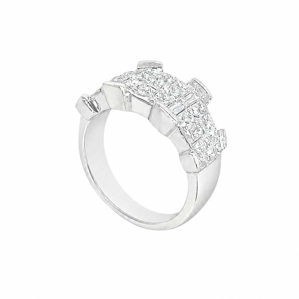 18K White Gold 2.10 CT Diamond Ring – F–G Color, VS2–SI1 Clarity WB0137 GIJJ