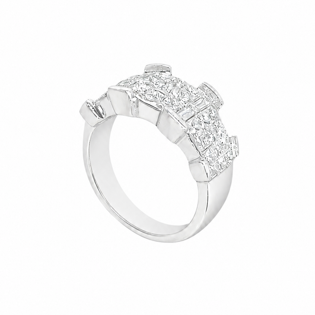 18K White Gold 2.10 CT Diamond Ring – F–G Color, VS2–SI1 Clarity WB0137 GIJJ