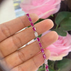 18K White Gold Ruby & Diamond Bracelet – 9.54CT Ruby / 0.35CT Diamonds | RDB008