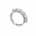 14K White Gold Five Stone Diamond Band Ring WB0191 NETJ