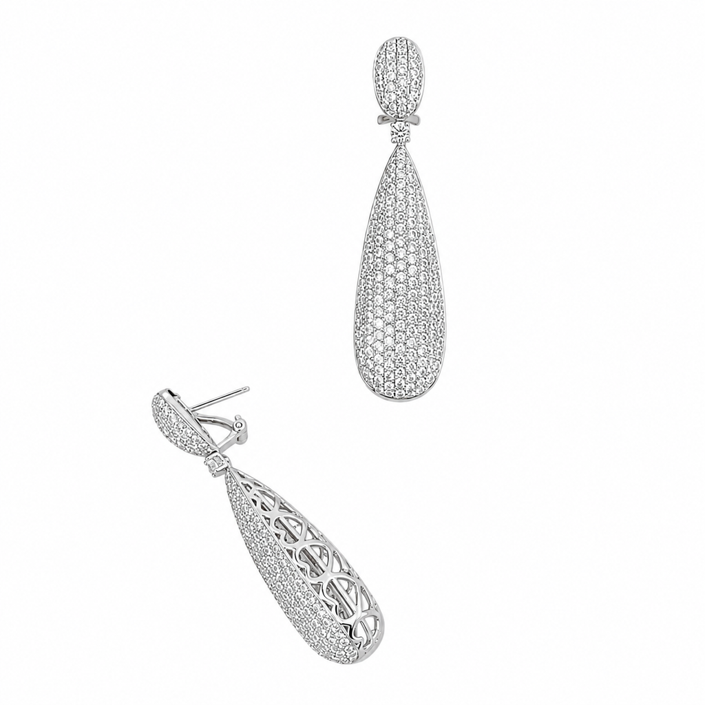 18K White Gold Diamond Earrings – 6.02CT DIER0118