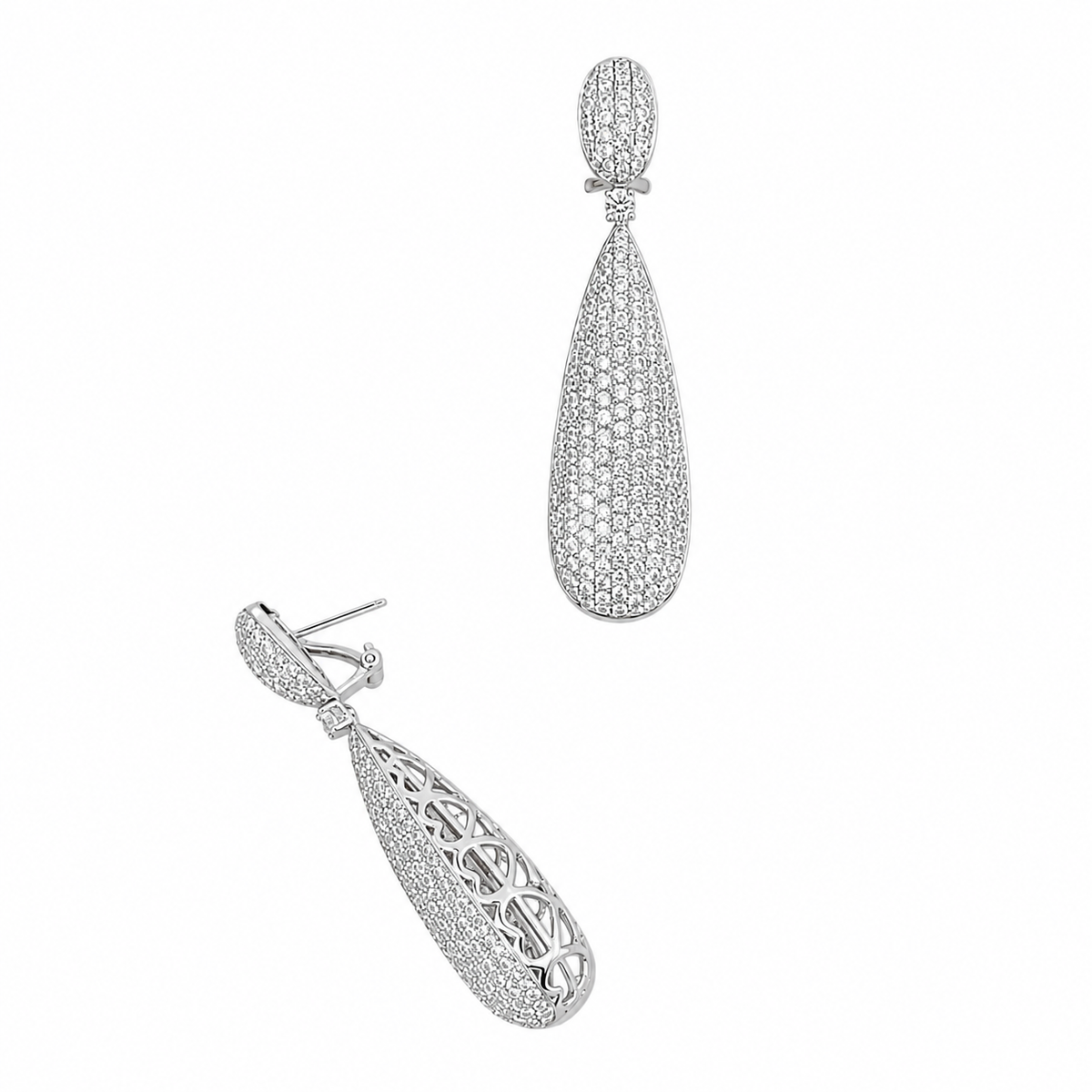 18K White Gold Diamond Earrings – 6.02CT DIER0118