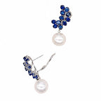 18K White Gold Sapphire & Diamond Earrings – 9.18 CT Sapphires  LE5028BS-3