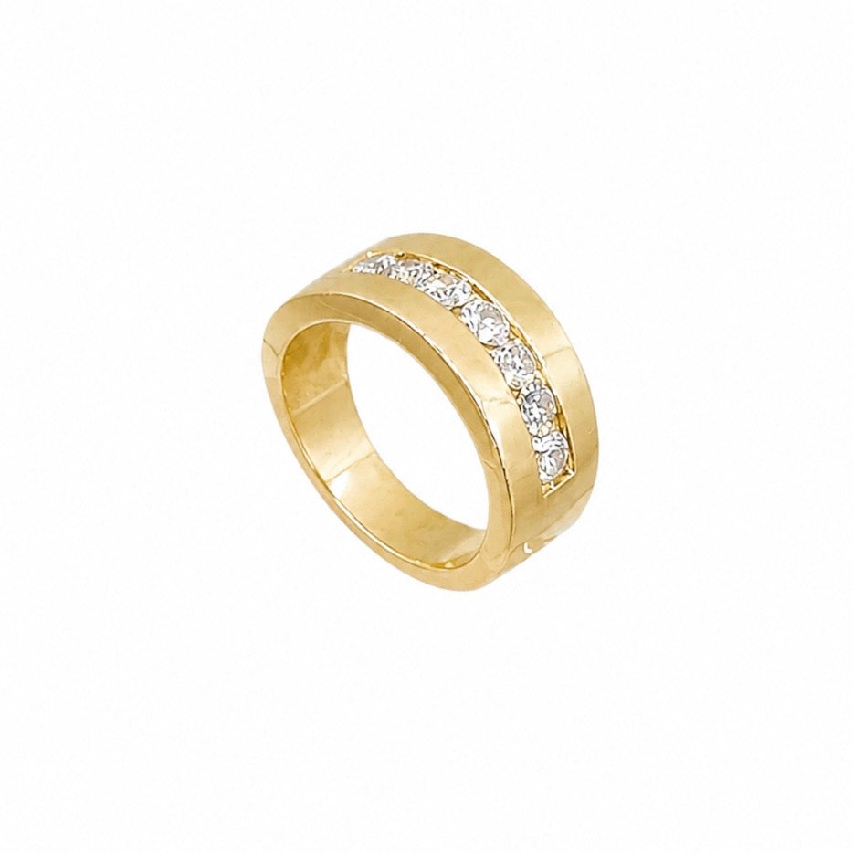 14K Yellow Gold Round Diamond Men’s Wedding Band Ring – 1.15CT WB250 INTJ