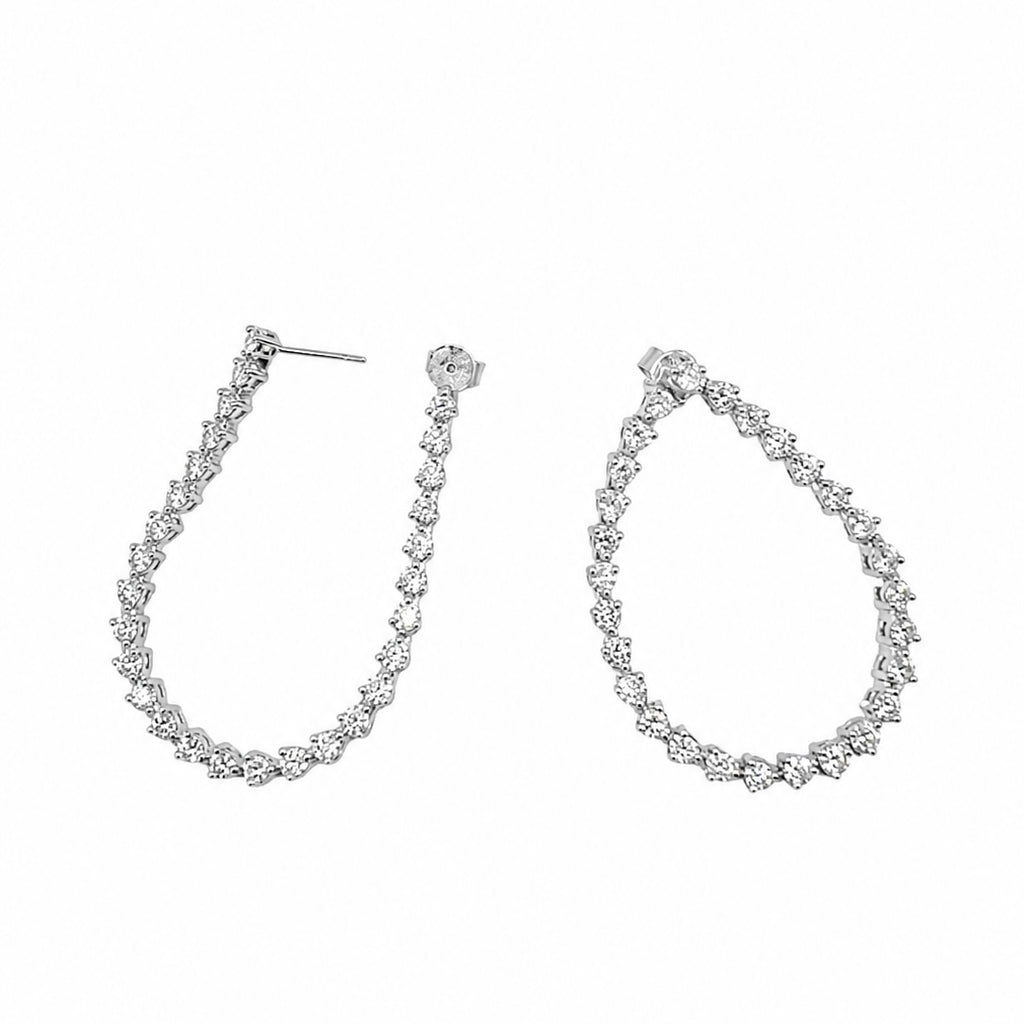 14K White Gold Round Diamond Earrings – 5.20ct DIER0119 NEJJ