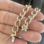 14K Yellow Gold Diamond Bracelet with 4.89CT Round Cut Diamonds PJBR3946-019