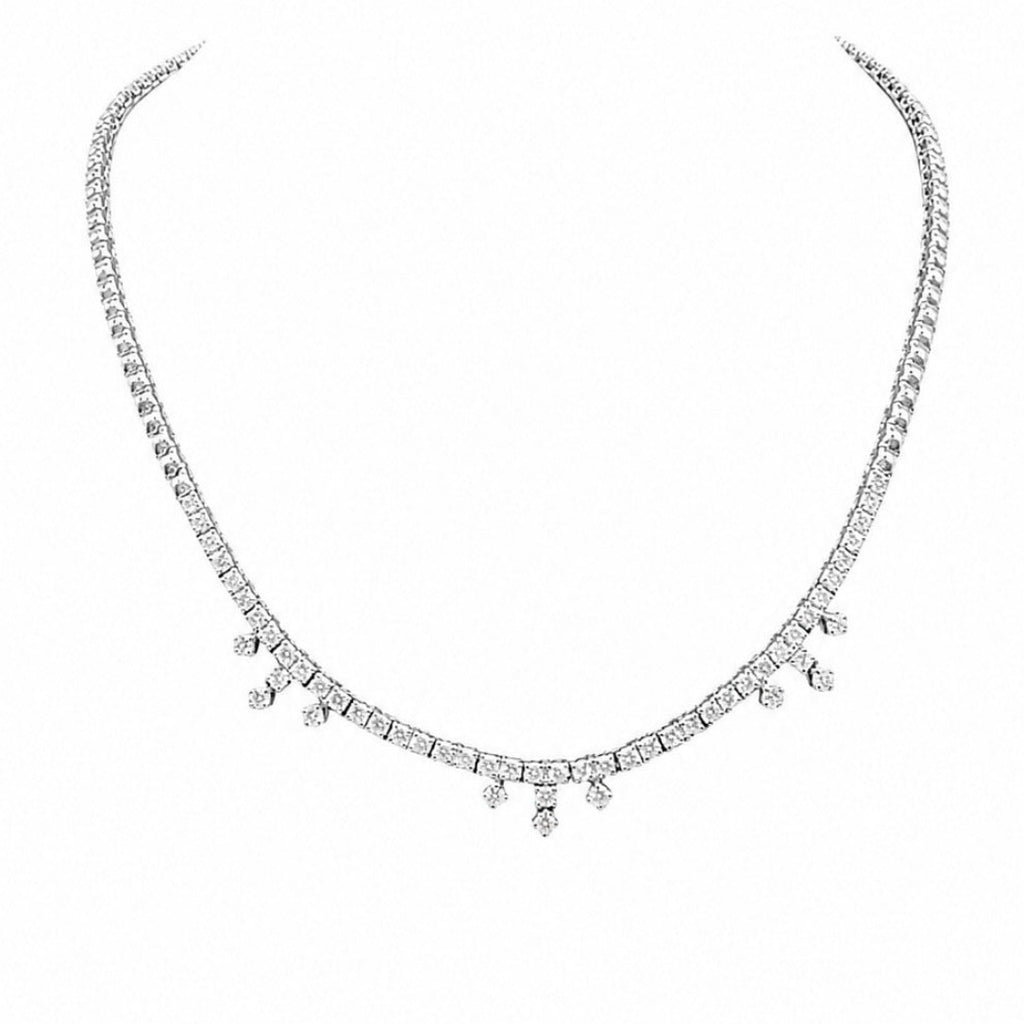 18K White Gold Diamond Necklace – 3.50ct Diamonds DN027 NJJJ