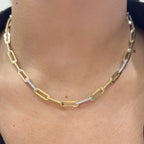 18K Yellow Gold Diamond Chain Necklace – 1.11CT | YN40064