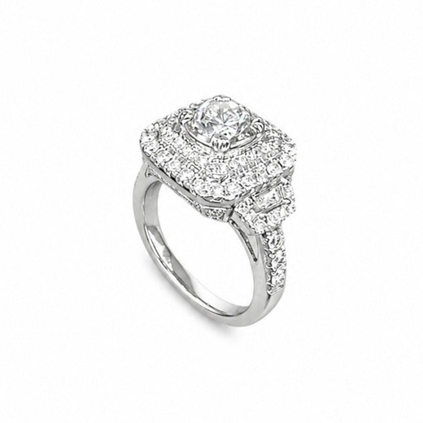 14K White Gold 2.01CT Diamond Ring RDER040 IJTJ GATJ