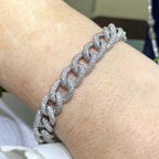18K White Gold Pavé Diamond Fashion Bracelet – 6.79CT | DBR101