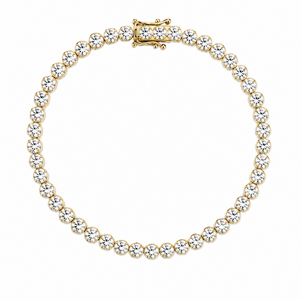 14K Yellow Gold Bezel Set Diamond Tennis Bracelet – 3.22 CT PJBR5587A-017
