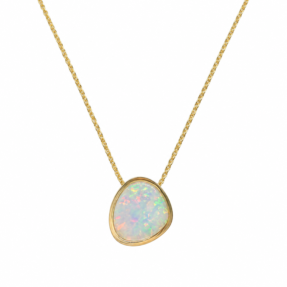 14K Yellow Gold Opal Pendant Necklace 14.72CT Opal COLN026 GLJJ